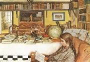Carl Larsson The Reading Room Sweden oil painting reproduction